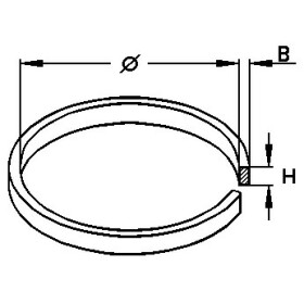 102.0 x 0.47 x 8.00 mm - BLT17260 Flachriemen